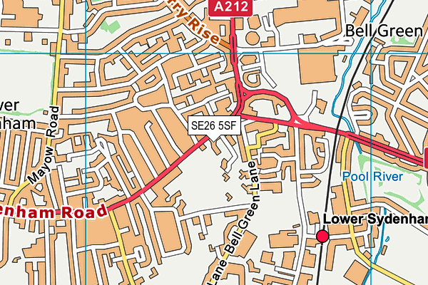 SE26 5SF map - OS VectorMap District (Ordnance Survey) SE26 5SF map - OS VectorMap District (Ordnance Survey)