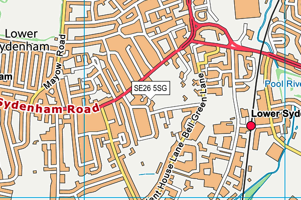 SE26 5SG map - OS VectorMap District (Ordnance Survey) SE26 5SG map - OS VectorMap District (Ordnance Survey)