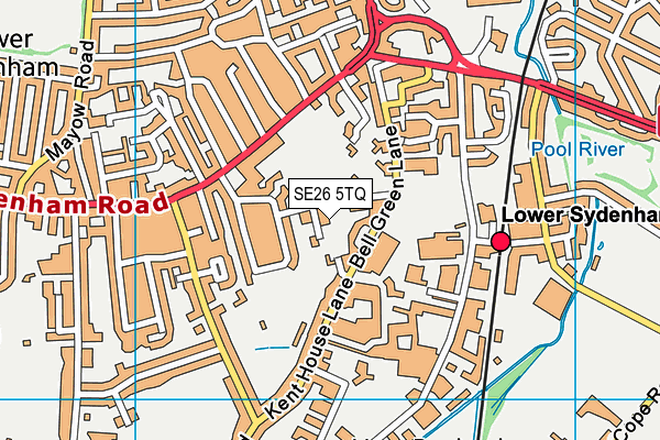 SE26 5TQ map - OS VectorMap District (Ordnance Survey) SE26 5TQ map - OS VectorMap District (Ordnance Survey)