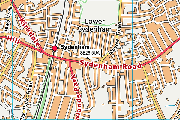 SE26 5UA map - OS VectorMap District (Ordnance Survey) SE26 5UA map - OS VectorMap District (Ordnance Survey)
