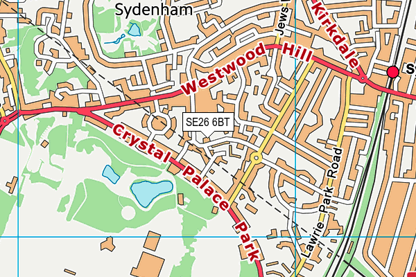 SE26 6BT map - OS VectorMap District (Ordnance Survey) SE26 6BT map - OS VectorMap District (Ordnance Survey)