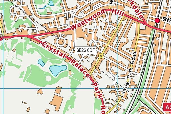 SE26 6DF map - OS VectorMap District (Ordnance Survey) SE26 6DF map - OS VectorMap District (Ordnance Survey)