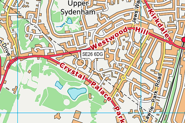 SE26 6DG map - OS VectorMap District (Ordnance Survey) SE26 6DG map - OS VectorMap District (Ordnance Survey)