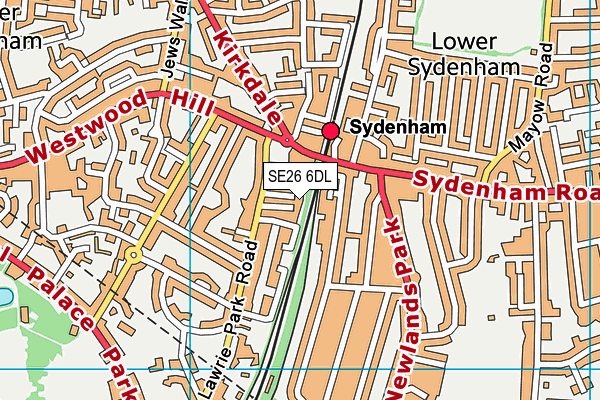 SE26 6DL map - OS VectorMap District (Ordnance Survey) SE26 6DL map - OS VectorMap District (Ordnance Survey)