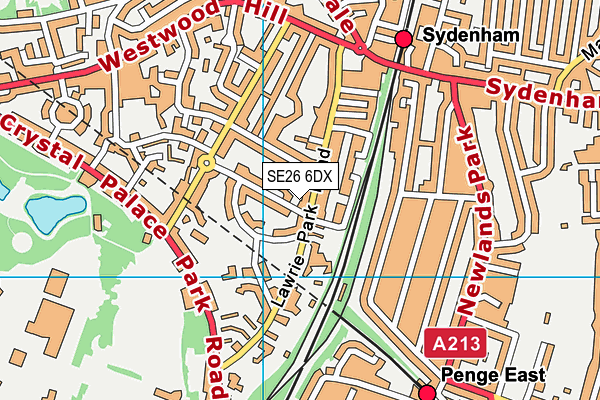 SE26 6DX map - OS VectorMap District (Ordnance Survey) SE26 6DX map - OS VectorMap District (Ordnance Survey)