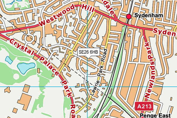 SE26 6HB map - OS VectorMap District (Ordnance Survey) SE26 6HB map - OS VectorMap District (Ordnance Survey)