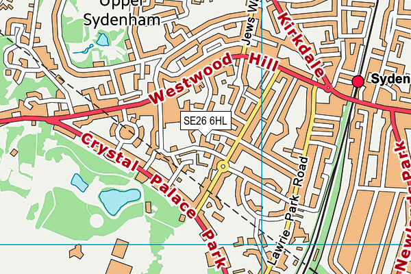 SE26 6HL map - OS VectorMap District (Ordnance Survey) SE26 6HL map - OS VectorMap District (Ordnance Survey)