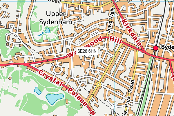 SE26 6HN map - OS VectorMap District (Ordnance Survey) SE26 6HN map - OS VectorMap District (Ordnance Survey)