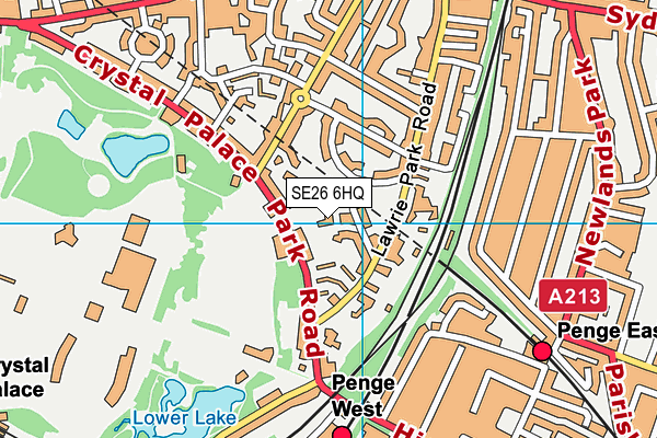 SE26 6HQ map - OS VectorMap District (Ordnance Survey) SE26 6HQ map - OS VectorMap District (Ordnance Survey)