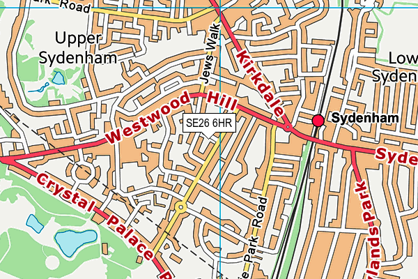 SE26 6HR map - OS VectorMap District (Ordnance Survey) SE26 6HR map - OS VectorMap District (Ordnance Survey)