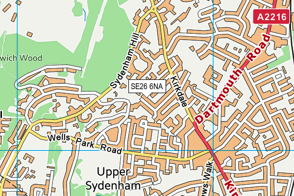 SE26 6NA map - OS VectorMap District (Ordnance Survey) SE26 6NA map - OS VectorMap District (Ordnance Survey)
