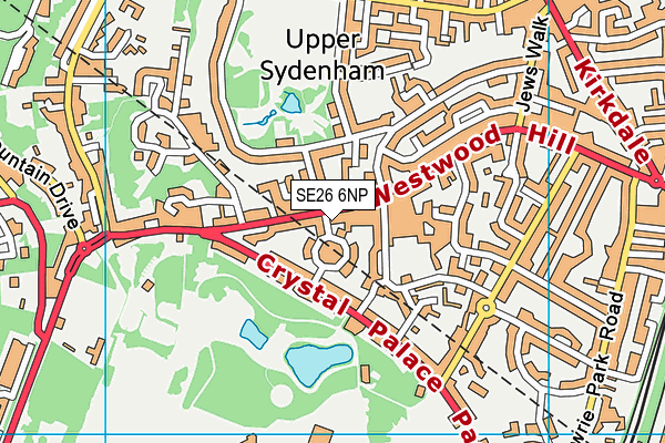 SE26 6NP map - OS VectorMap District (Ordnance Survey) SE26 6NP map - OS VectorMap District (Ordnance Survey)