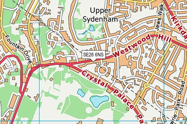 SE26 6NS map - OS VectorMap District (Ordnance Survey) SE26 6NS map - OS VectorMap District (Ordnance Survey)