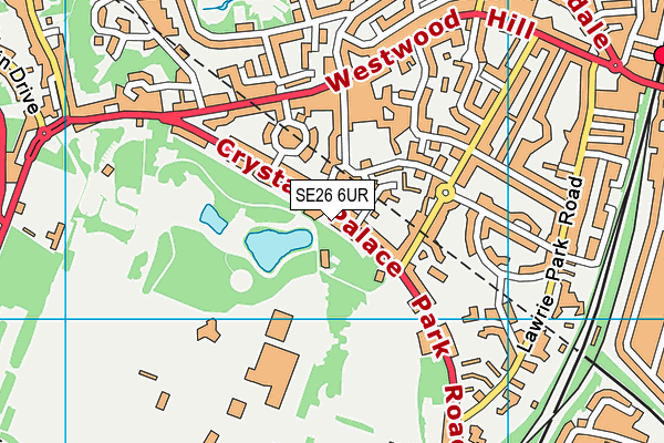 SE26 6UR map - OS VectorMap District (Ordnance Survey) SE26 6UR map - OS VectorMap District (Ordnance Survey)