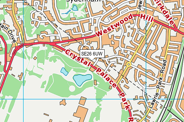 SE26 6UW map - OS VectorMap District (Ordnance Survey) SE26 6UW map - OS VectorMap District (Ordnance Survey)