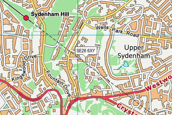SE26 6XY map - OS VectorMap District (Ordnance Survey) SE26 6XY map - OS VectorMap District (Ordnance Survey)