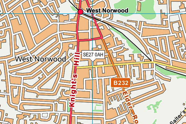 SE27 0AH map - OS VectorMap District (Ordnance Survey) SE27 0AH map - OS VectorMap District (Ordnance Survey)