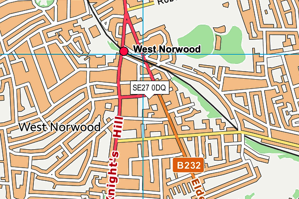 SE27 0DQ map - OS VectorMap District (Ordnance Survey) SE27 0DQ map - OS VectorMap District (Ordnance Survey)
