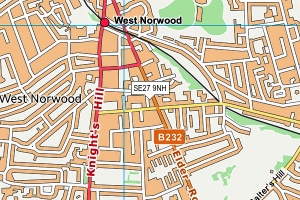 SE27 9NH map - OS VectorMap District (Ordnance Survey) SE27 9NH map - OS VectorMap District (Ordnance Survey)