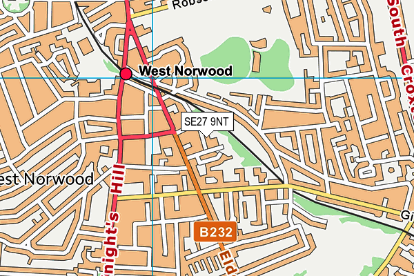 SE27 9NT map - OS VectorMap District (Ordnance Survey) SE27 9NT map - OS VectorMap District (Ordnance Survey)