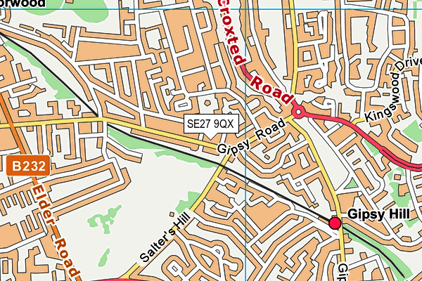 SE27 9QX map - OS VectorMap District (Ordnance Survey) SE27 9QX map - OS VectorMap District (Ordnance Survey)