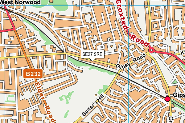 SE27 9RE map - OS VectorMap District (Ordnance Survey) SE27 9RE map - OS VectorMap District (Ordnance Survey)