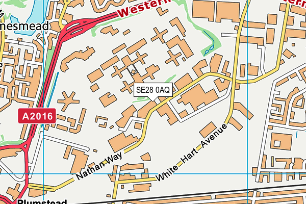 SE28 0AQ map - OS VectorMap District (Ordnance Survey) SE28 0AQ map - OS VectorMap District (Ordnance Survey)