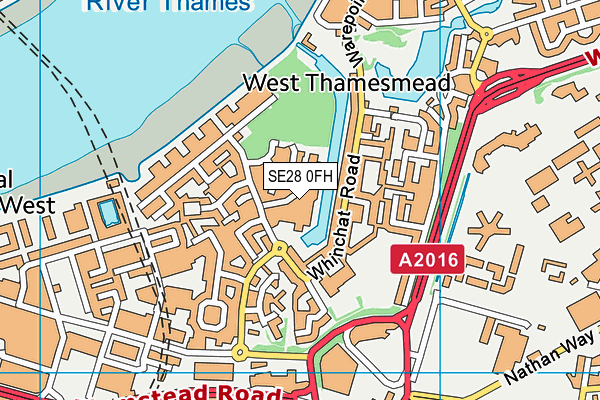 SE28 0FH map - OS VectorMap District (Ordnance Survey) SE28 0FH map - OS VectorMap District (Ordnance Survey)