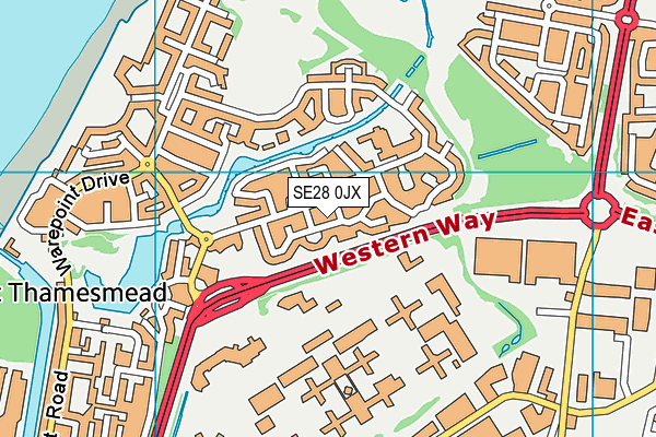SE28 0JX map - OS VectorMap District (Ordnance Survey) SE28 0JX map - OS VectorMap District (Ordnance Survey)