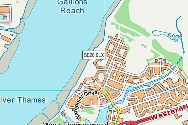 SE28 0LX map - OS VectorMap District (Ordnance Survey) SE28 0LX map - OS VectorMap District (Ordnance Survey)