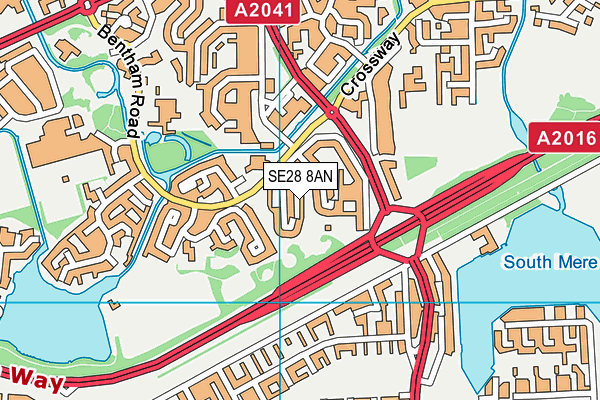 SE28 8AN map - OS VectorMap District (Ordnance Survey) SE28 8AN map - OS VectorMap District (Ordnance Survey)
