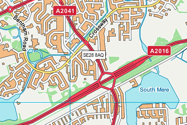 SE28 8AQ map - OS VectorMap District (Ordnance Survey) SE28 8AQ map - OS VectorMap District (Ordnance Survey)