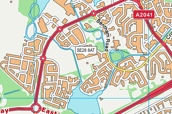 SE28 8AT map - OS VectorMap District (Ordnance Survey) SE28 8AT map - OS VectorMap District (Ordnance Survey)