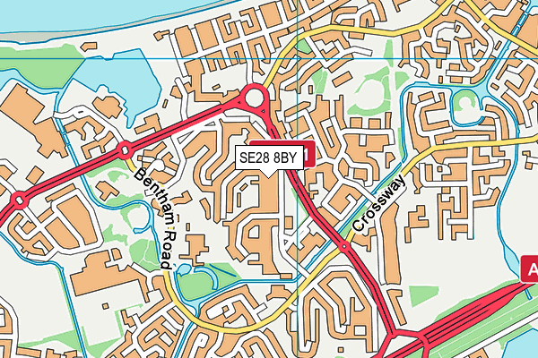 SE28 8BY map - OS VectorMap District (Ordnance Survey) SE28 8BY map - OS VectorMap District (Ordnance Survey)
