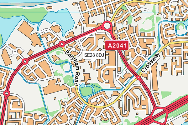 SE28 8DJ map - OS VectorMap District (Ordnance Survey) SE28 8DJ map - OS VectorMap District (Ordnance Survey)