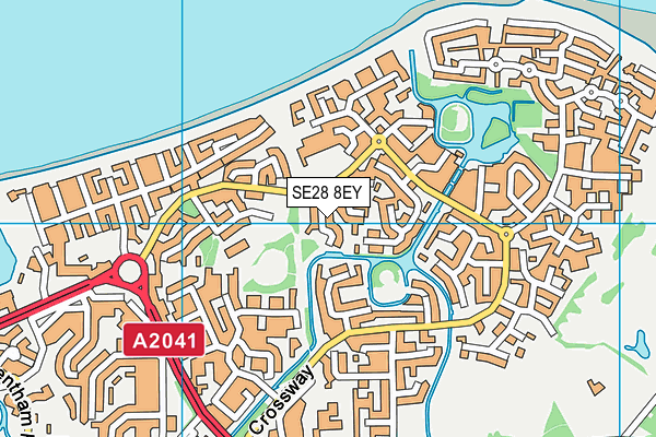 SE28 8EY map - OS VectorMap District (Ordnance Survey) SE28 8EY map - OS VectorMap District (Ordnance Survey)