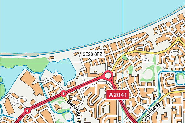 SE28 8FZ map - OS VectorMap District (Ordnance Survey) SE28 8FZ map - OS VectorMap District (Ordnance Survey)