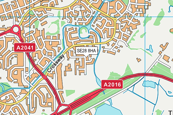 SE28 8HA map - OS VectorMap District (Ordnance Survey) SE28 8HA map - OS VectorMap District (Ordnance Survey)