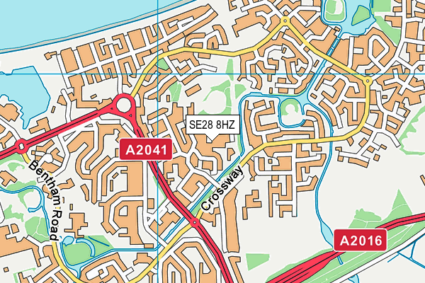 SE28 8HZ map - OS VectorMap District (Ordnance Survey) SE28 8HZ map - OS VectorMap District (Ordnance Survey)