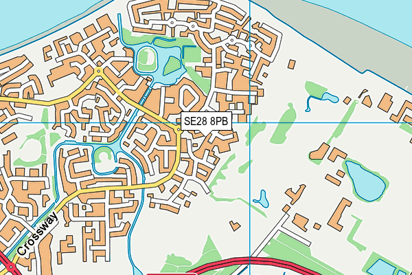 SE28 8PB map - OS VectorMap District (Ordnance Survey) SE28 8PB map - OS VectorMap District (Ordnance Survey)