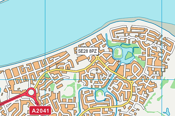 SE28 8PZ map - OS VectorMap District (Ordnance Survey) SE28 8PZ map - OS VectorMap District (Ordnance Survey)