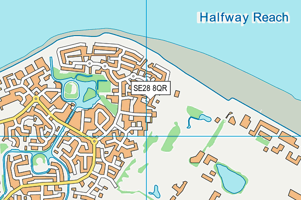 SE28 8QR map - OS VectorMap District (Ordnance Survey) SE28 8QR map - OS VectorMap District (Ordnance Survey)