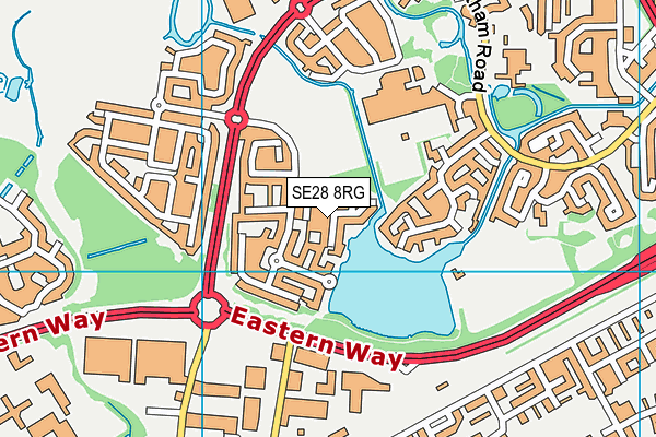 SE28 8RG map - OS VectorMap District (Ordnance Survey) SE28 8RG map - OS VectorMap District (Ordnance Survey)