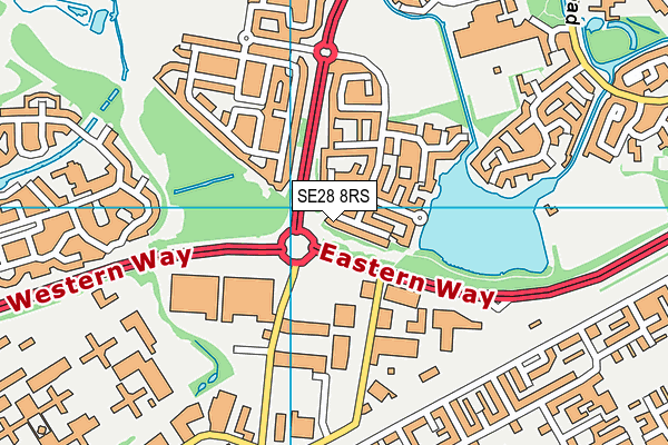 SE28 8RS map - OS VectorMap District (Ordnance Survey) SE28 8RS map - OS VectorMap District (Ordnance Survey)