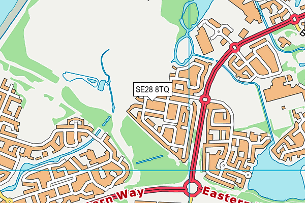 SE28 8TQ map - OS VectorMap District (Ordnance Survey) SE28 8TQ map - OS VectorMap District (Ordnance Survey)
