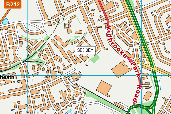 SE3 0EY map - OS VectorMap District (Ordnance Survey) SE3 0EY map - OS VectorMap District (Ordnance Survey)