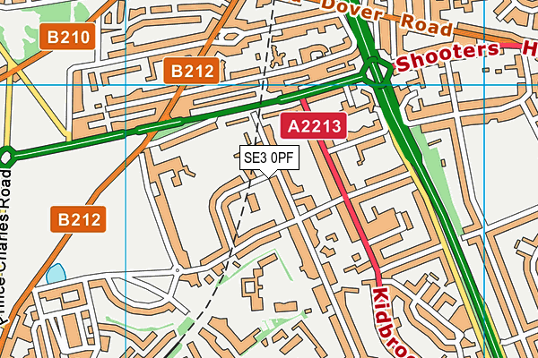 SE3 0PF map - OS VectorMap District (Ordnance Survey) SE3 0PF map - OS VectorMap District (Ordnance Survey)