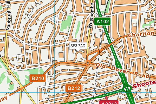 SE3 7AD map - OS VectorMap District (Ordnance Survey) SE3 7AD map - OS VectorMap District (Ordnance Survey)