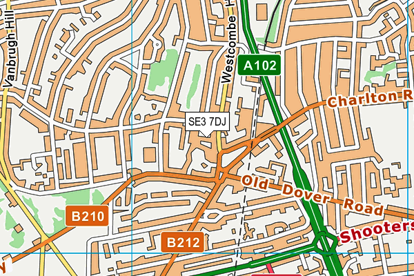 SE3 7DJ map - OS VectorMap District (Ordnance Survey) SE3 7DJ map - OS VectorMap District (Ordnance Survey)