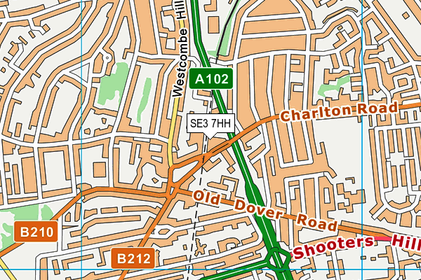SE3 7HH map - OS VectorMap District (Ordnance Survey) SE3 7HH map - OS VectorMap District (Ordnance Survey)